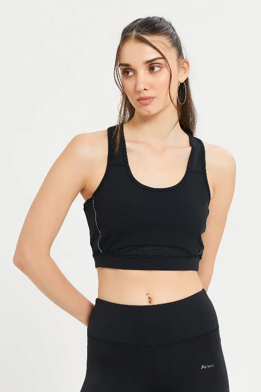 Women Black Sports Bra