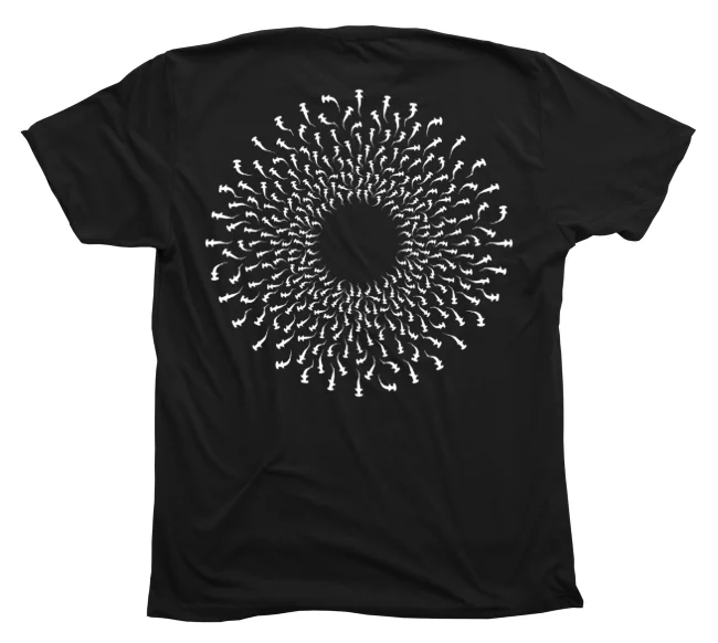 Hammerhead Shark Mandala T-Shirt [Front or Back - Black]