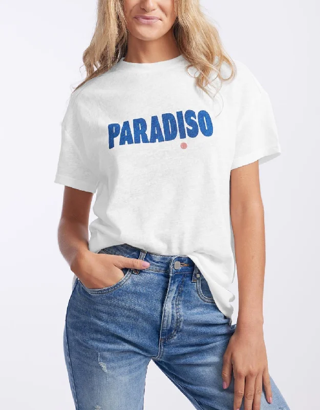 Paradiso Boyfriend Tee - White/Navy