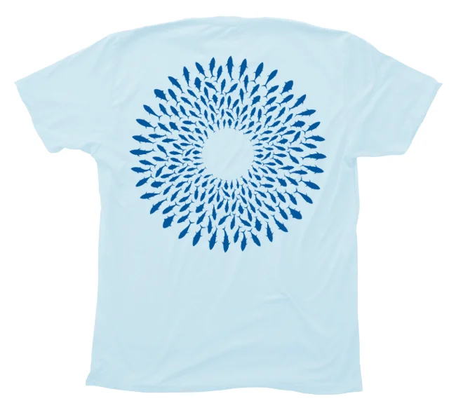 Tuna Mandala T-Shirt [Front or Back - Light Blue]