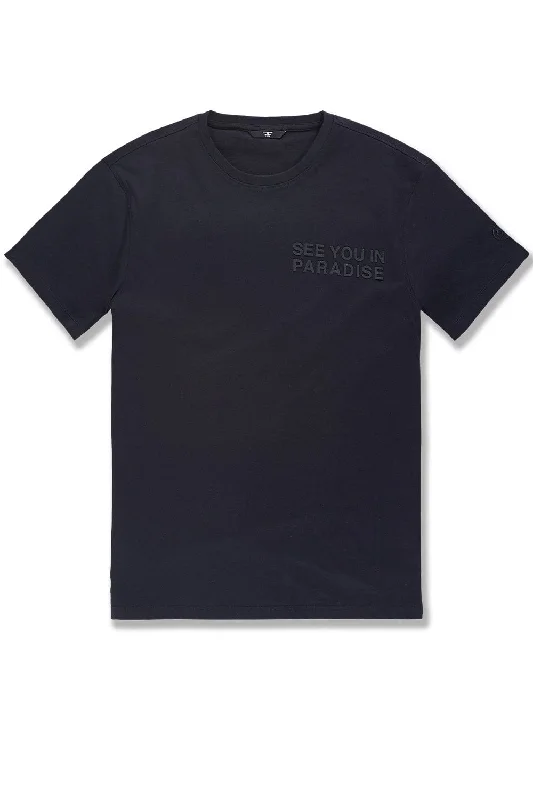 Big Men's Paradise Tonal T-Shirt (Navy)