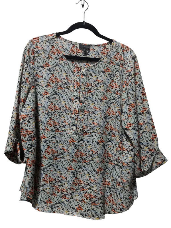 Blouse 3/4 Sleeve By Limited In Multi-colored, Size: Xl