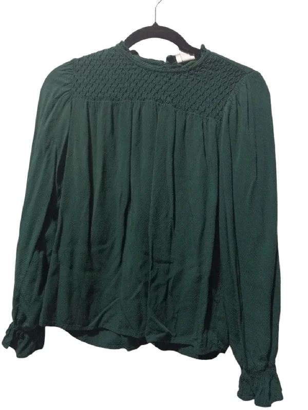 Blouse Long Sleeve By A New Day In Green, Size: S