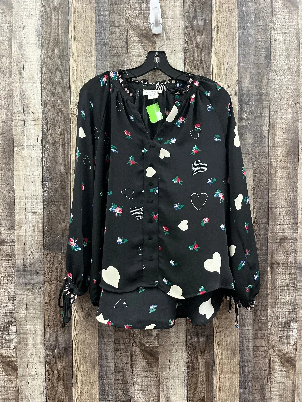 Blouse Long Sleeve By For The Republic In Black, Size: L