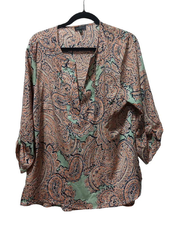 Blouse Long Sleeve By Limited In Multi-colored, Size: Xl