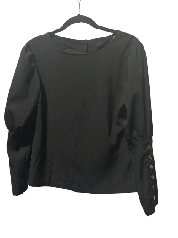 Blouse Long Sleeve By Shein In Black, Size: S