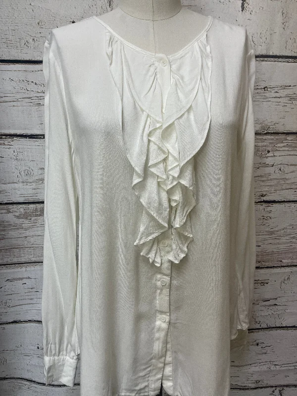 Blouse Long Sleeve By Sundance In Cream, Size: M