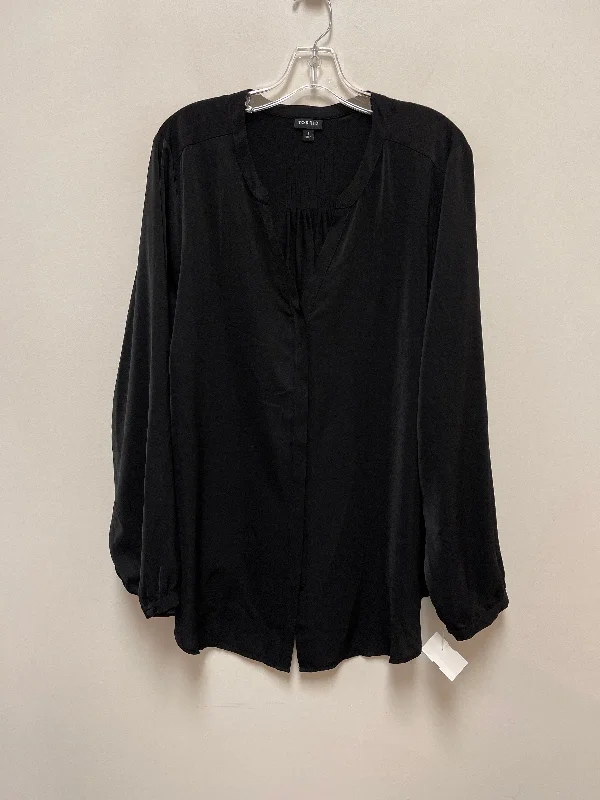 Blouse Long Sleeve By Torrid In Black, Size: 3x