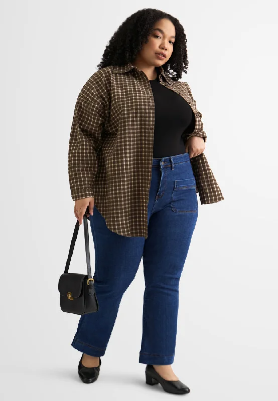 Binx Varsity Long Checkered Shirt