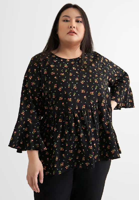 Blake Bell Sleeve Printed Blouse