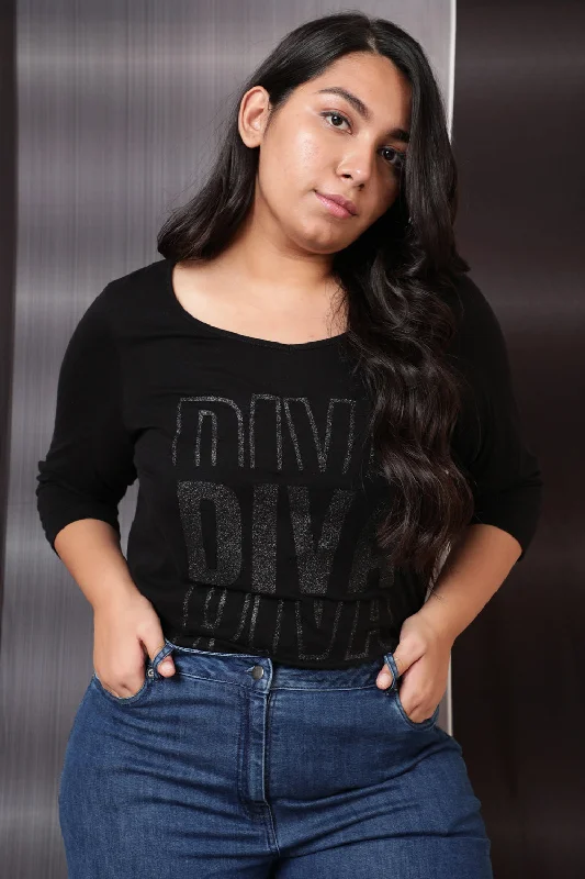 Diva Black Party Tshirt