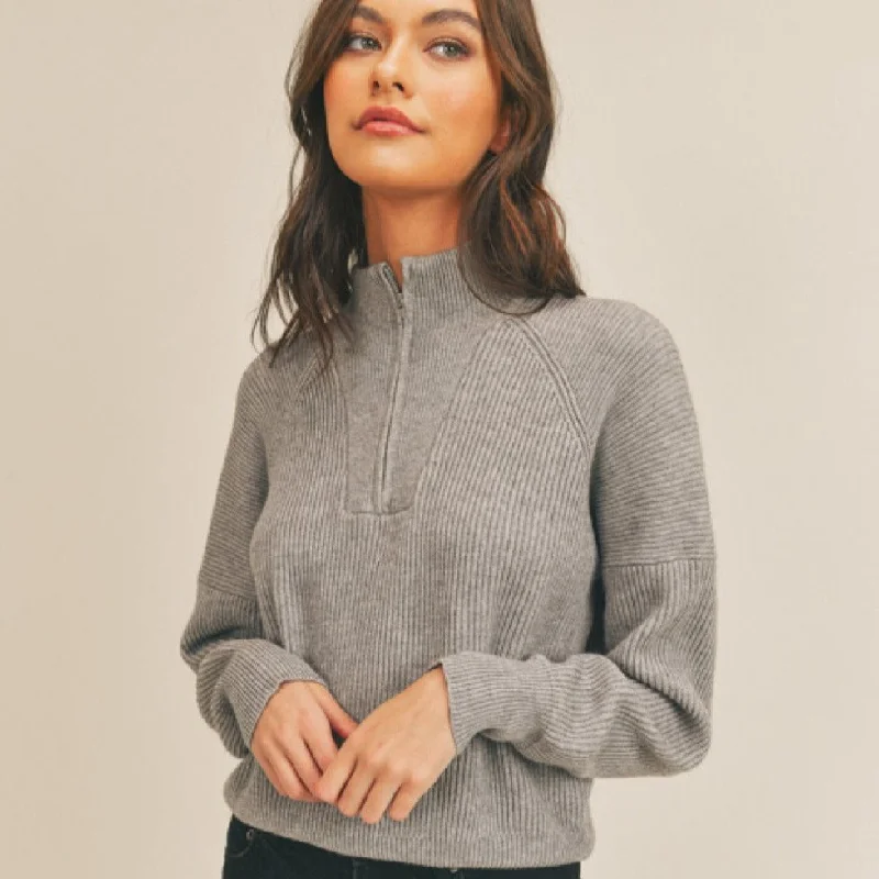 Half Zip Sweater (Grey)