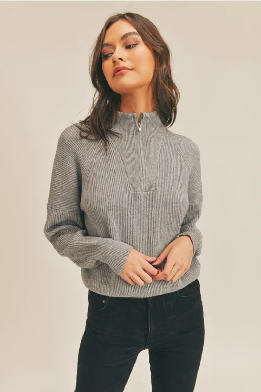 Half Zip Sweater (Grey)