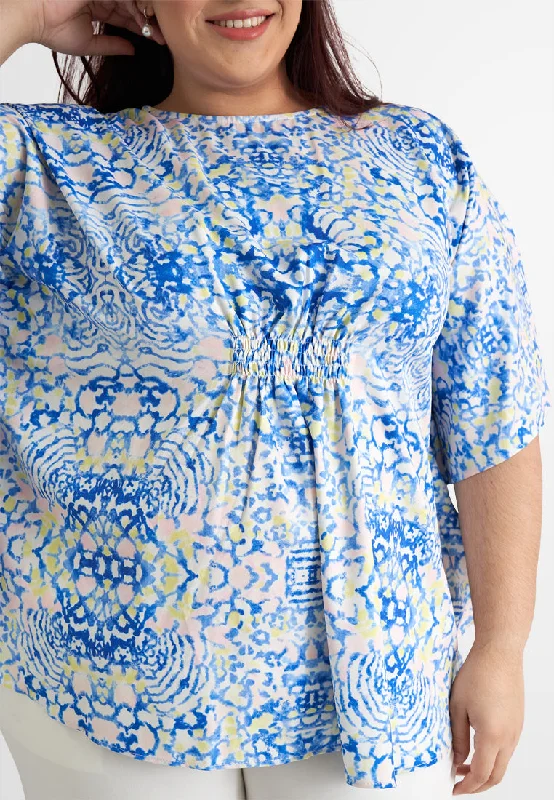 Kavita Short Sleeve Printed Caftan Top