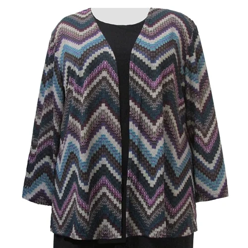 Peacock Chevron Cardigan Sweater Women's Plus Size Cardigan