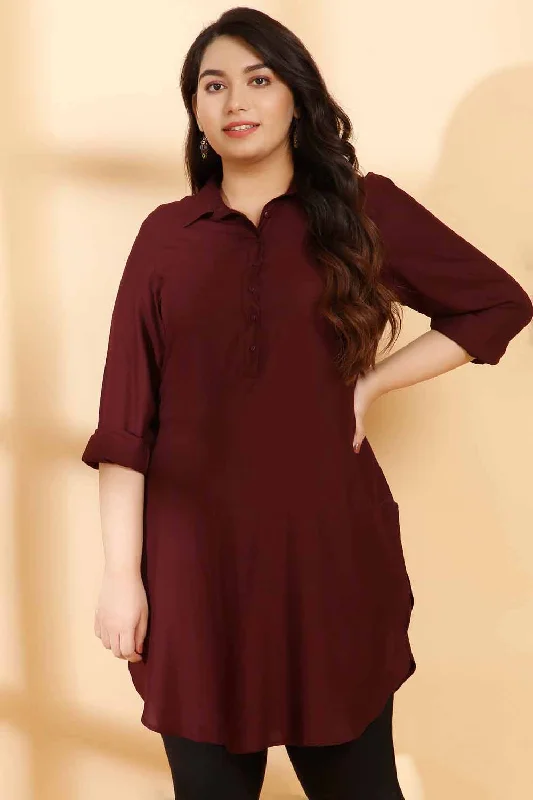 Plum Longline Shirt