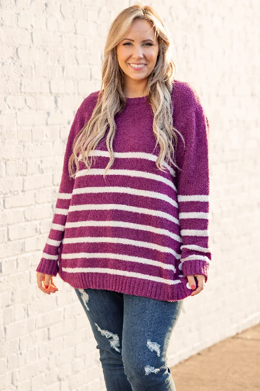 Series Of Notes Sweater, Plum