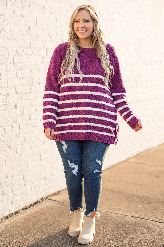 Series Of Notes Sweater, Plum