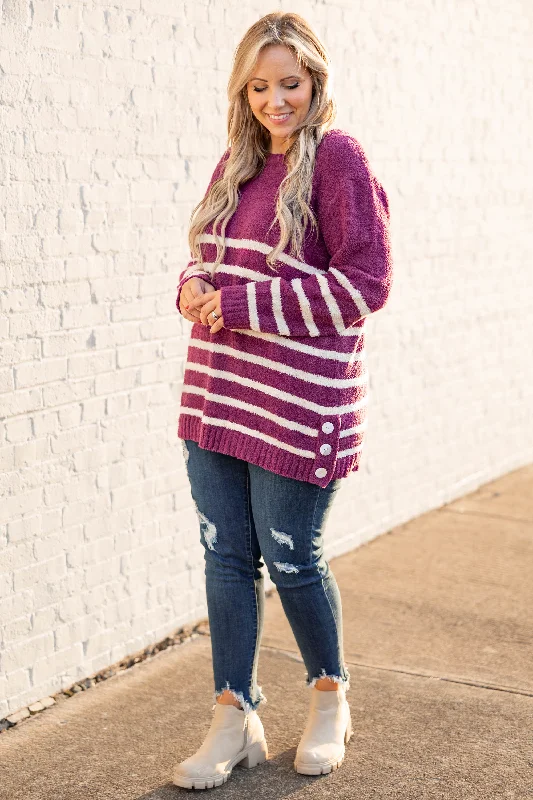 Series Of Notes Sweater, Plum