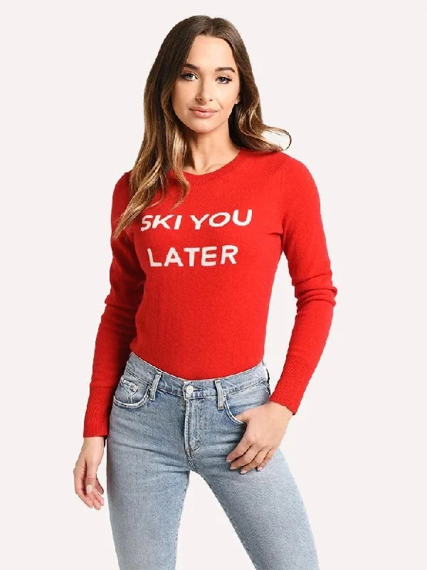 'Ski You Later' Cashmere Sweater