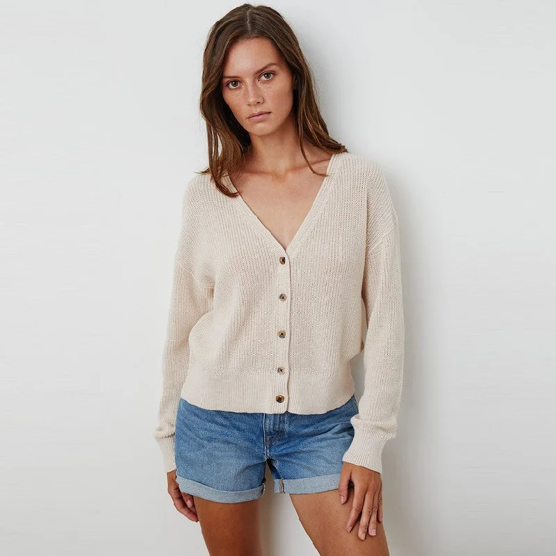 Solange Textured Cardigan (Ecru)