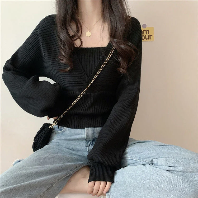 KittenAlarm - Solid Knitted Loose Elegant Sweater