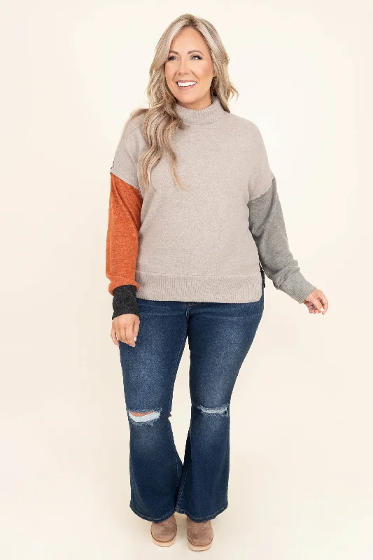 Star Of The Picture Sweater, Taupe