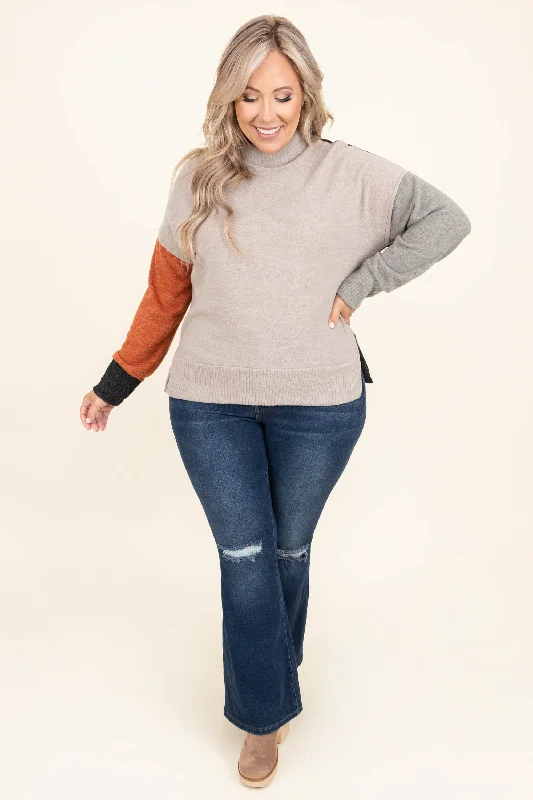 Star Of The Picture Sweater, Taupe