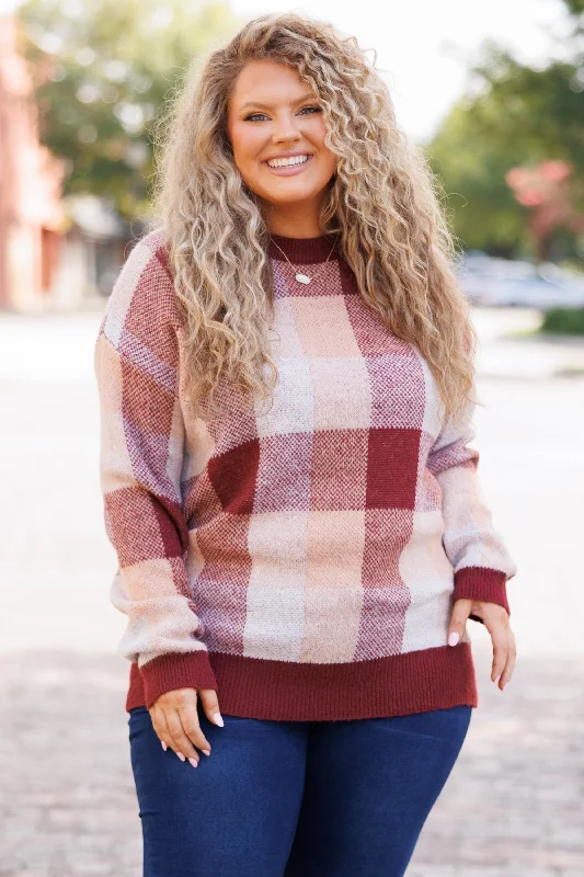 Stronger Together Sweater, Wine