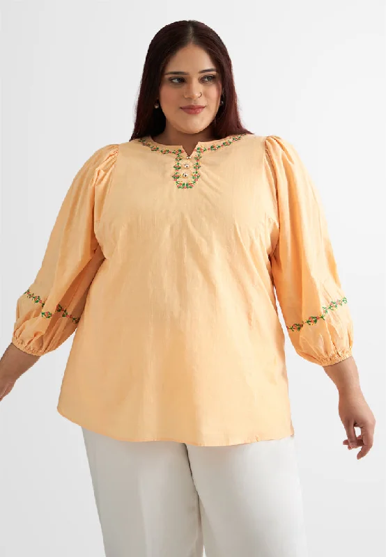 Yanya Embroidery Puff Sleeve Blouse