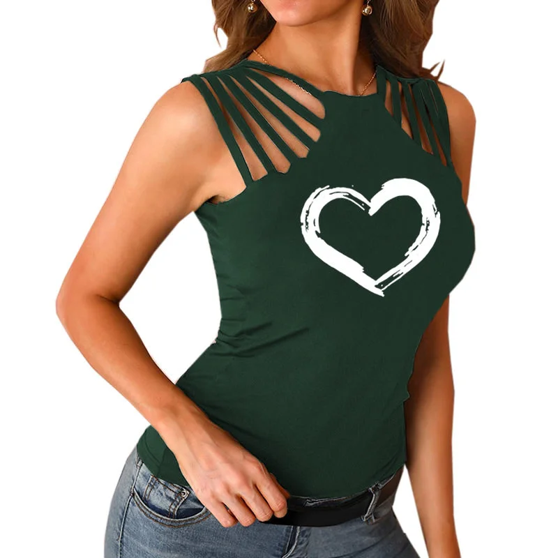 Dropshipping Heart Love 2022 Valentine's Fashion Funny Custom logo Tshirt Tops sexy Sleeve Cute Off Shoulder shirts for women