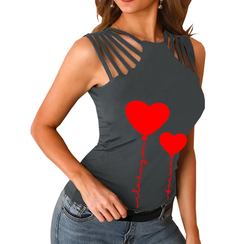 Dropshipping Rose love Heart Valentine's Fashion Funny Custom logo Tshirt Tops sexy Sleeve Cute Off Shoulder shirts for women