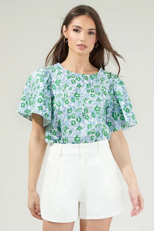 Gianna Floral Tune Puff Sleeve Top