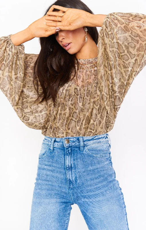 Happy Hour Top ~ Glitter Python