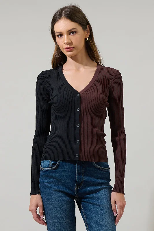 Olivia Mill Button Up Ribbed Cardigan