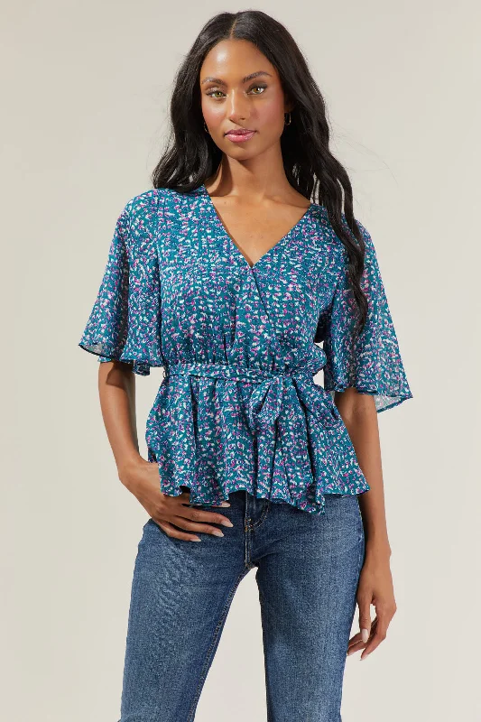 Riley Floral Peplum Blouse