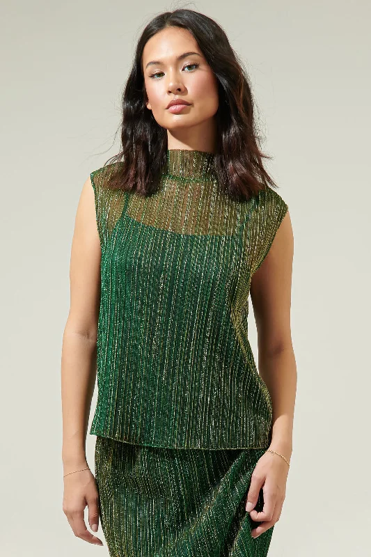 Senoviah Shiny Sleeveless Top