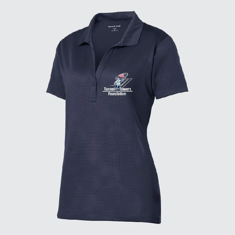 T2T Women’s Single Button Sport Shirt (Navy) - CLOSEOUT