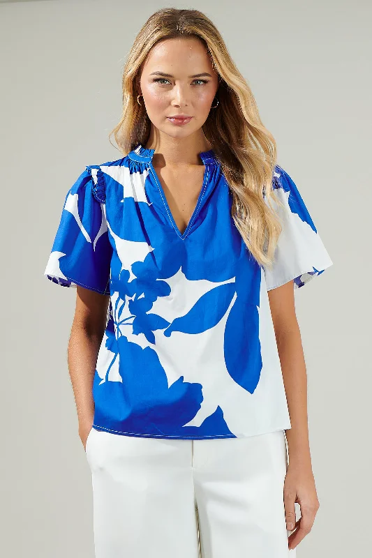 Yardley Floral Poplin Top